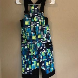 Obermeyer kids snow bibs, size 4